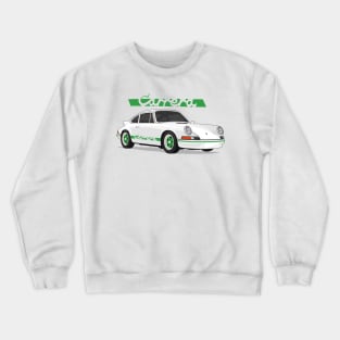 supercar 911 carrera rs turbo 1972 white green Crewneck Sweatshirt